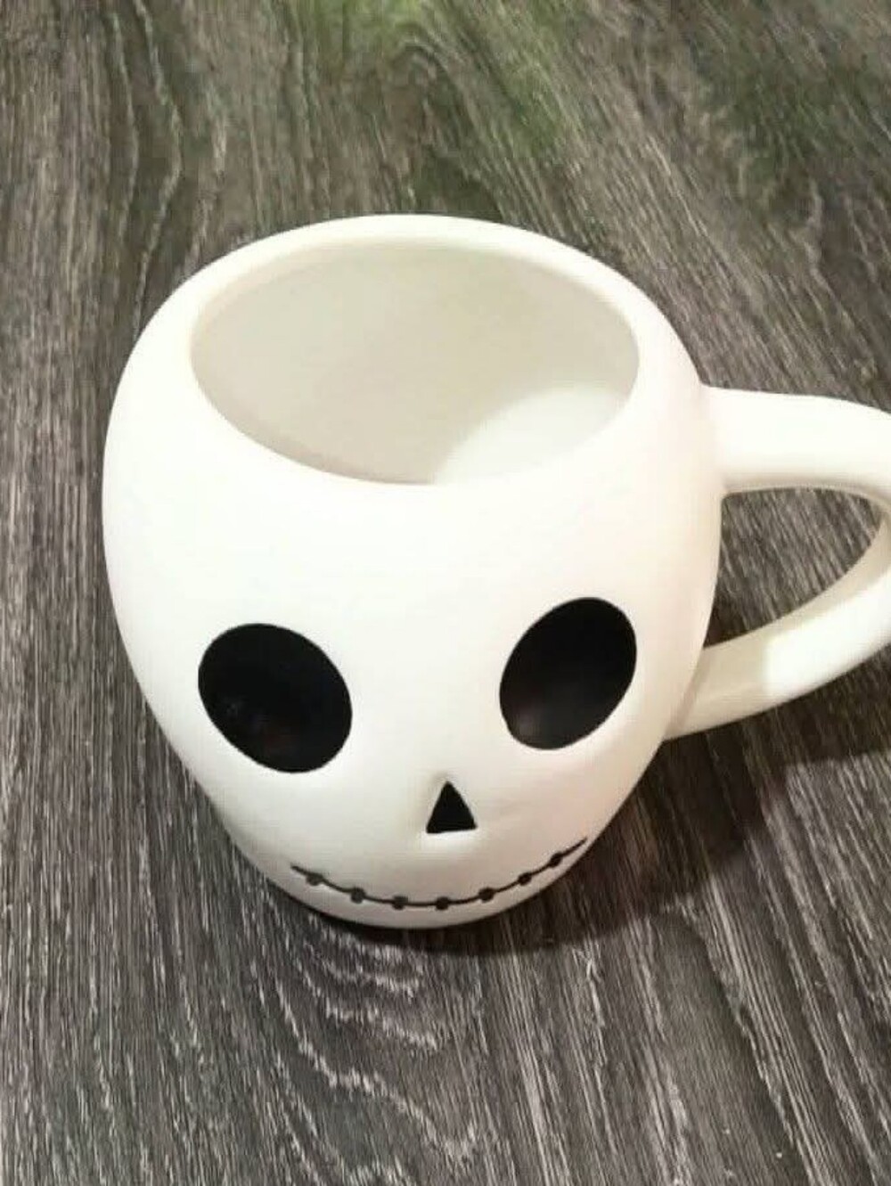 Stoneware Skeleton Skull Mug Cup